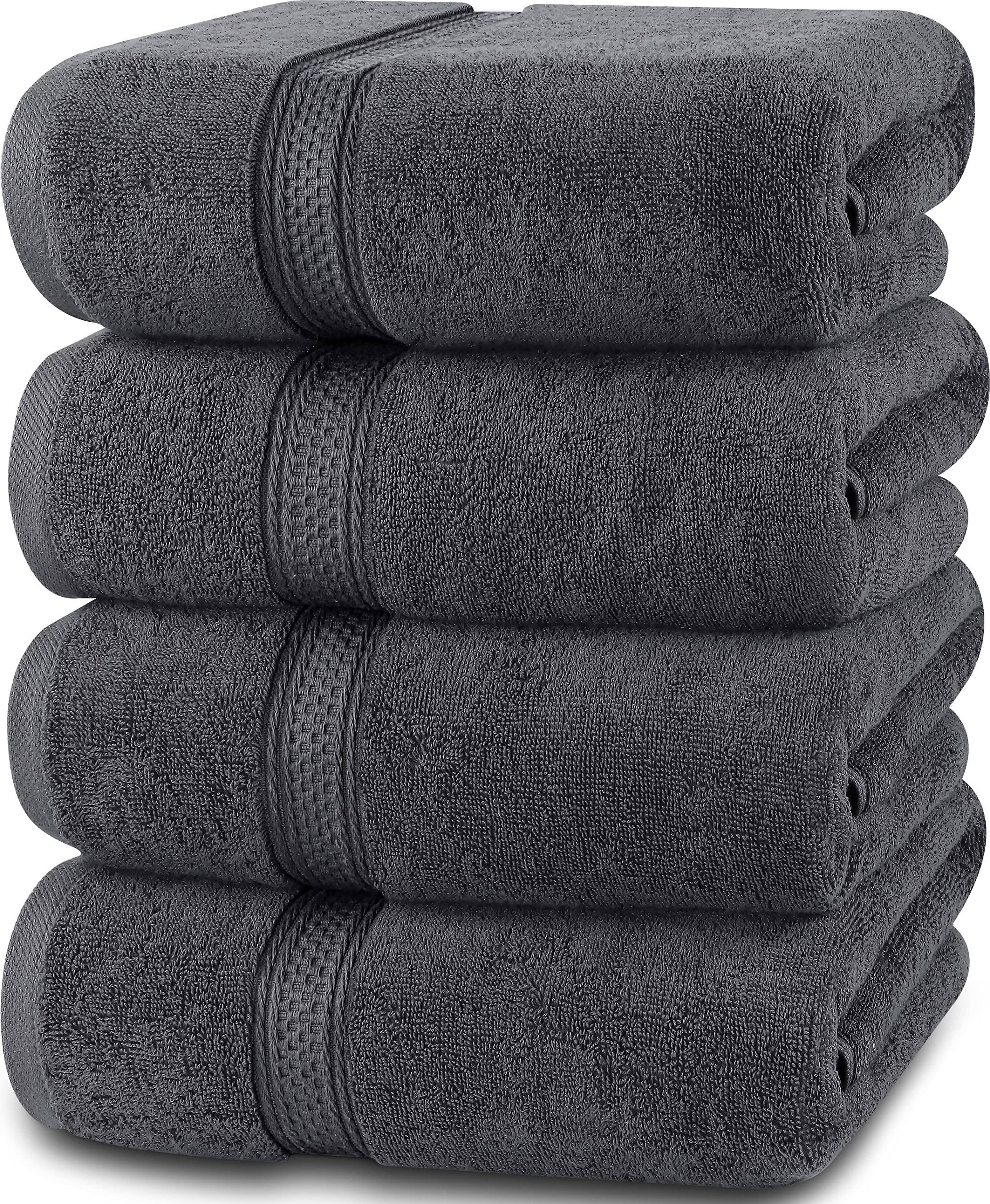 7070dc3fe0edf601d5d97ac6bc1b8bca86331efbce4aae7f954275ac4391a6be.jpg Utopia Towels - Bath Towels Set, Grey - Premium 600 GSM 100% Ring Spun Cotton - Quick Dry, Highly Absorbent, Soft Feel - Image 1
