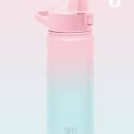 Simple Modern 18 fl oz Insulated Stainless Steel Summit Water Bottle with Silicone Straw Lid|Sweet Taffy