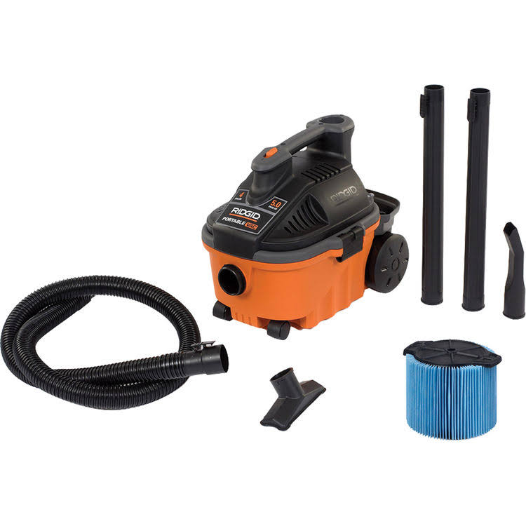 70c47c087a8a8acd0ee9d2ea8a78ae7d7198241e066e128333133f10973604c4.jpg Ridgid WD4070 4 gal. 5.0-Peak HP Portable Wet Dry VAC - Image 1