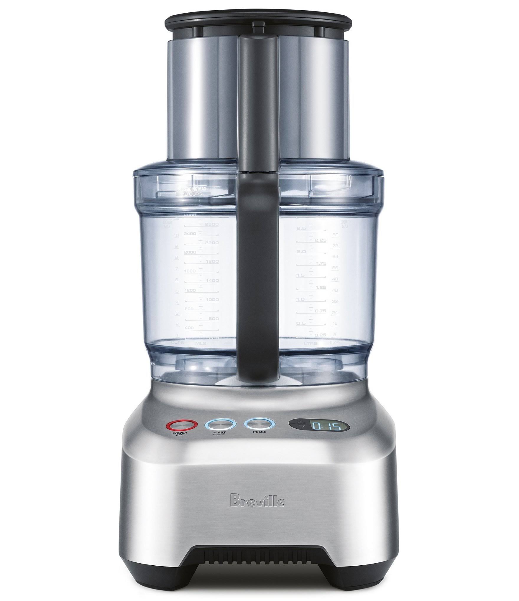 70d421632b160b3d55fe69a1b8b6c24b25aa15100a4dd33892493ca797428bec.jpg Breville Sous Chef Food Processor, Silver - Image 1