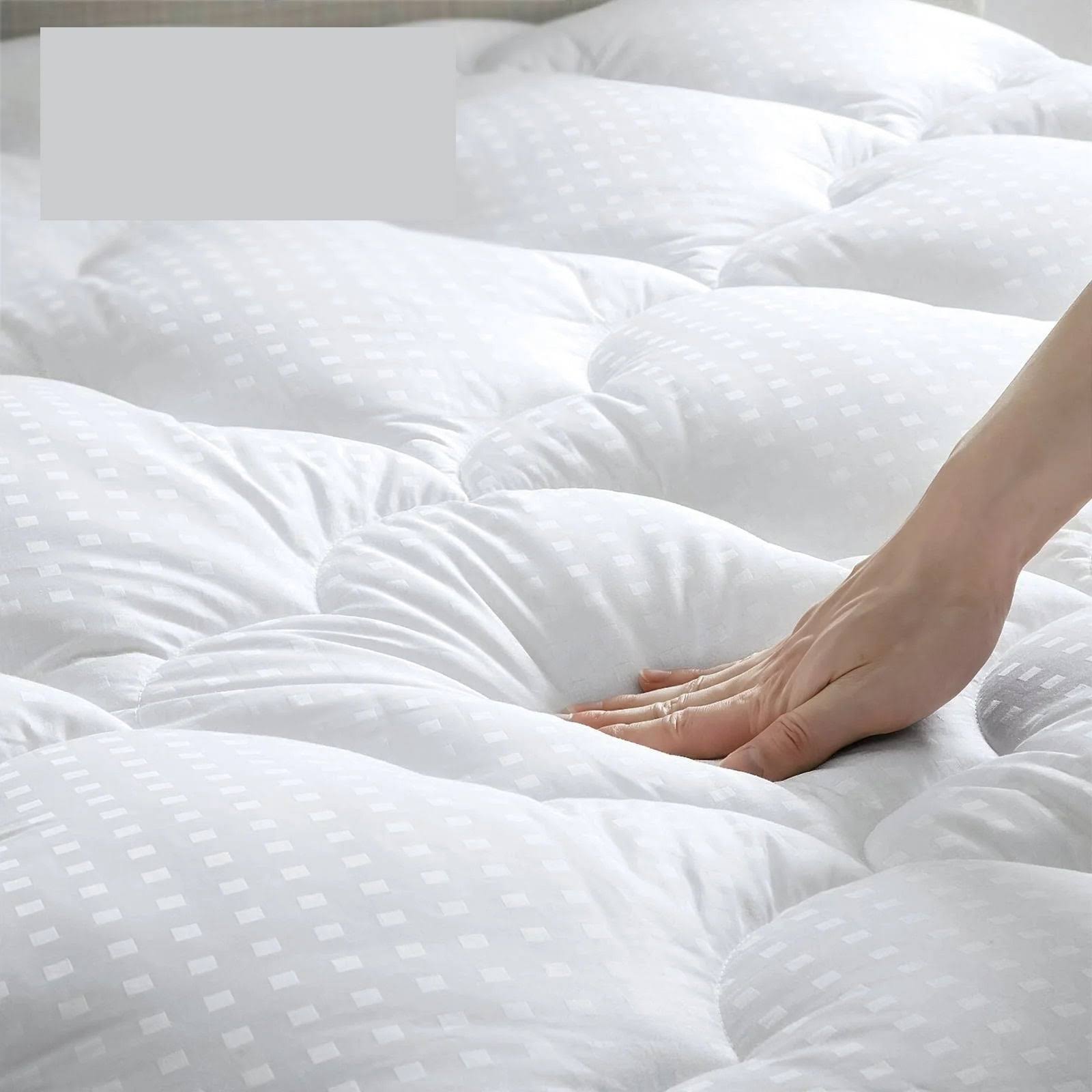 70f29820cac723f58a59a8b865c35ab24b36b496d62dc991d47532fe6eeaf22d.jpg Ingalik Queen Mattress Pad, 400TC Cotton Pillow Top Mattress Cover, Quilted Fitted Mattress Protector with 8-21 inch Deep Pocket, Cooling Mattress - Image 1
