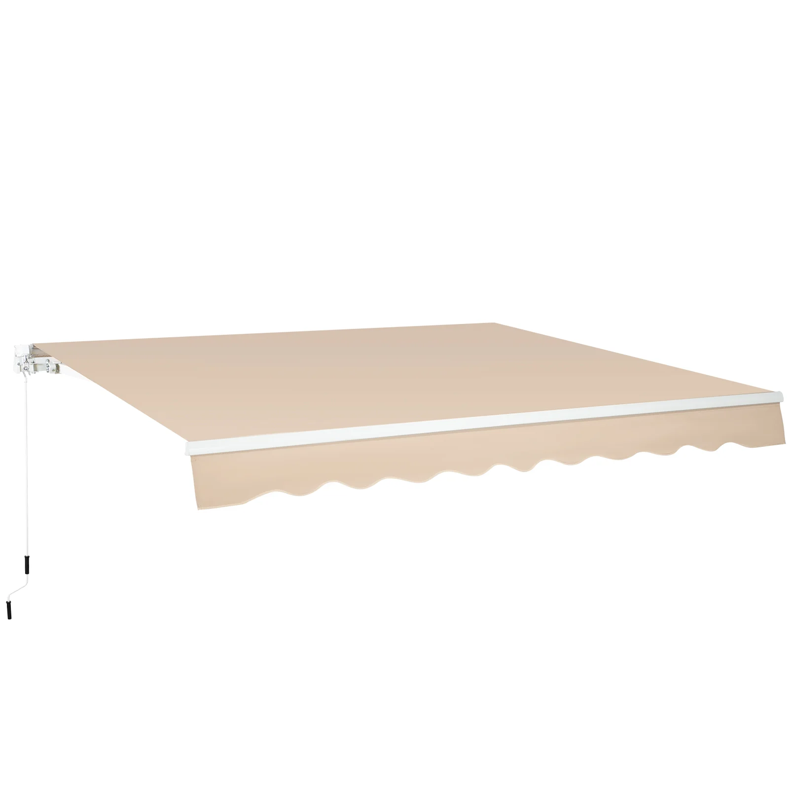 7101780284a101b947dfb734af6215e2c90ac23dbfb20ff87d6b653188e76e68.webp AECOJOY 16'x10' Manual Retractable Awning Sun Shade, Patio Awning Canopy - Image 1