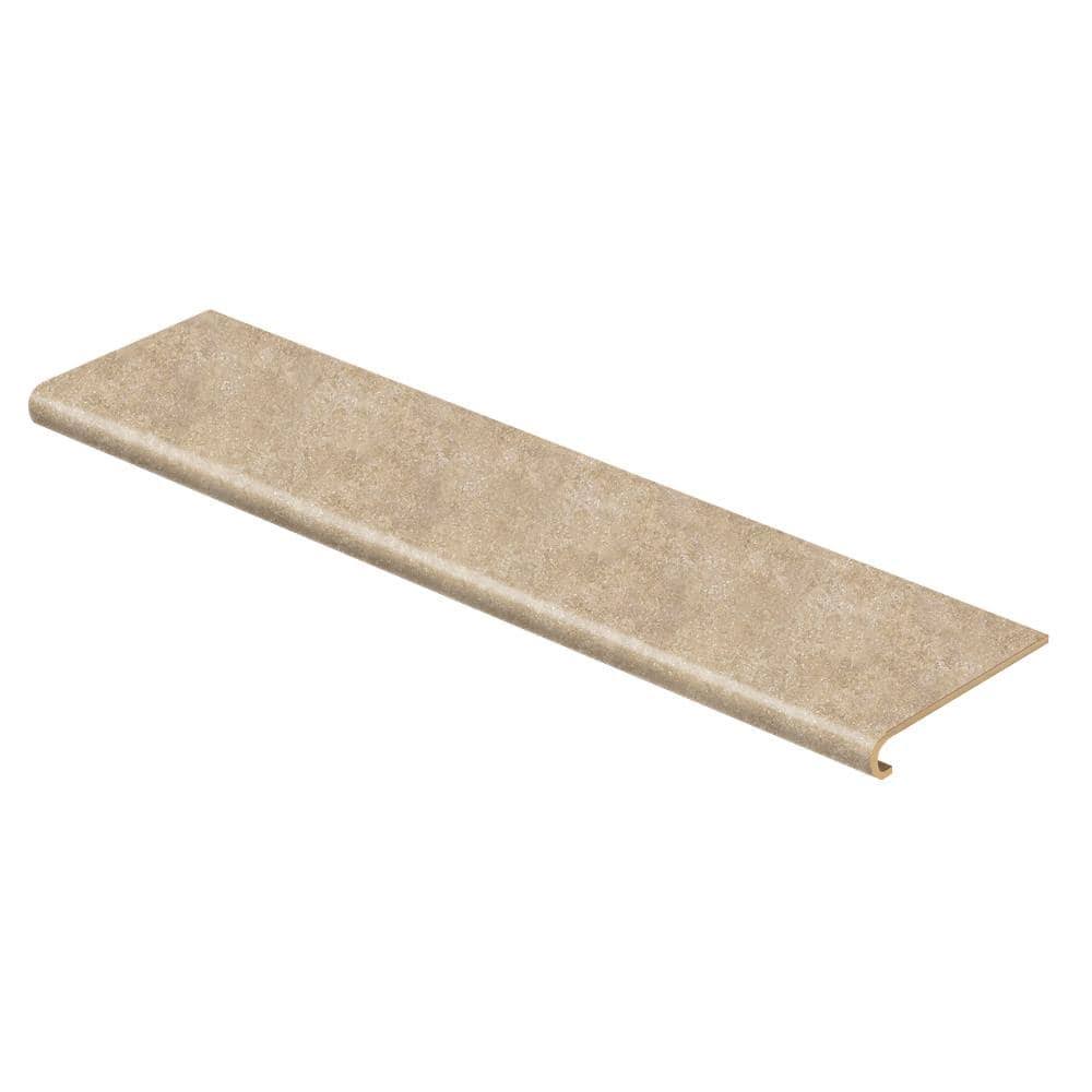716265d5a65a52768d08380b941e052cb68b5b8bb046eee944556af824528185.jpg Breezy Stone 47 in. Length x 12-1/8 in. Deep x 1-11/16 in. Height Vinyl Overlay to Cover Stairs 1 in. Thick - Image 1