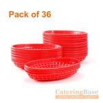 Avant Grub Retro Style Red Fast Food Basket 6 Pk and Black Checkered Deli Liner 60 Pk Combo Classic 11 in Deli Baskets Are Microwavable and Dishwasher