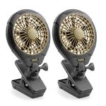 Treva 5 inch Battery Powered Clip Slim and Portable Cooling Fan with Clamp for