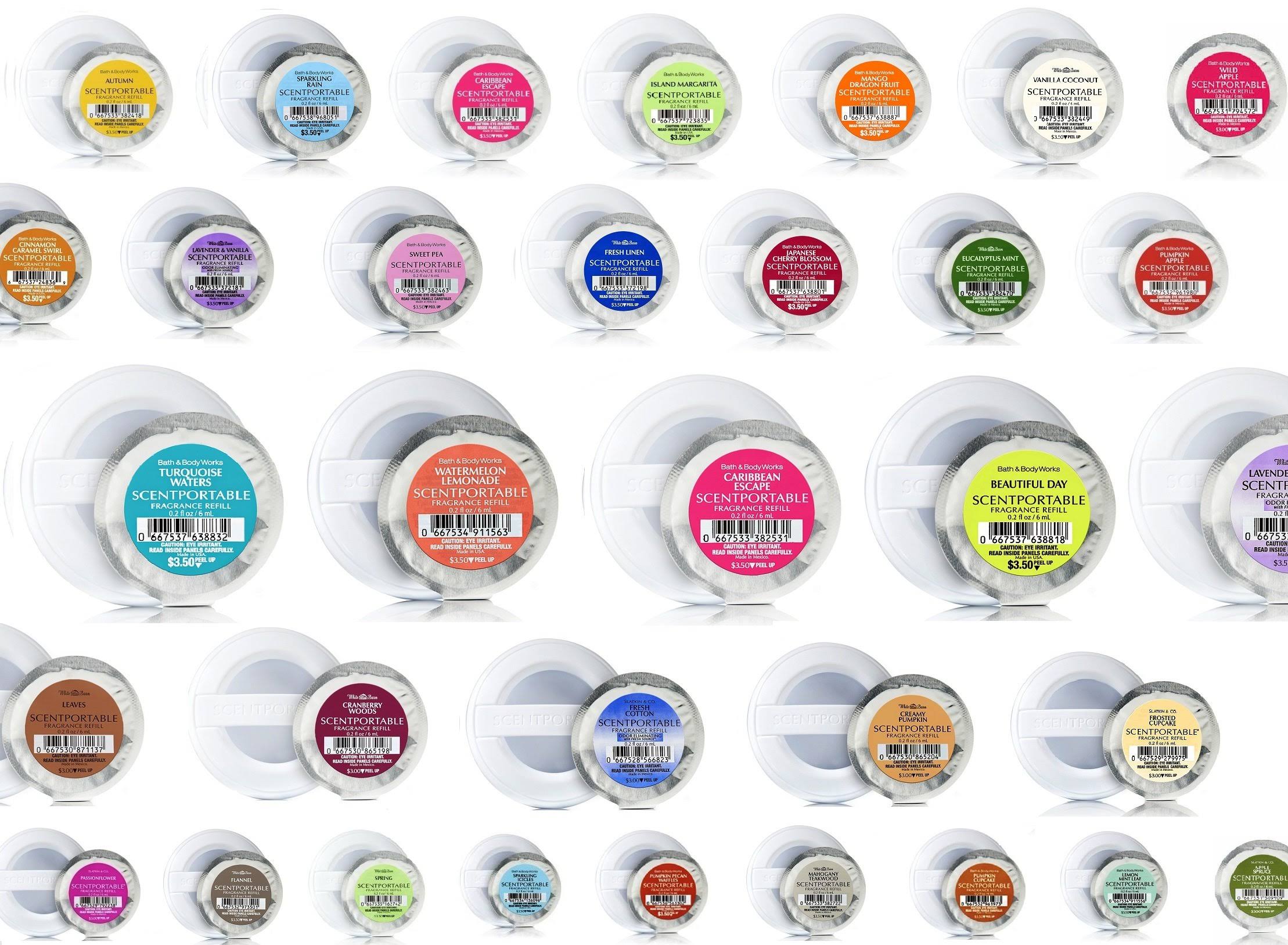 71b0541b92627dceddfe5adc8a735cf36a8837f4213fdce0309f8692f3e1e82c.jpg Bath Body Works Scentportable Grab Bag Assorted Bundle of Four 4 Refills - Image 1