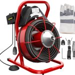 Drain Cleaner Machine. 75 Ft x 3/8 Inch Drain Cleaning Machine Fits 1 to 4 Inch Pipes. Portable Drain Auger Cleaner with 4 Cutters. Electric Drain Clog Remover Plumbing Tool