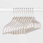 10pk Flocked Hangers White - Brightroom