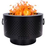 STBoo 13 inch Smokeless Fire Pits for Outside with Portable Carrying Storage Bag, Smokeless Camping Stove, Low Smoke Outdoor Fireplace for Bonfire