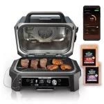 Ninja OG951 Woodfire Proconnect Premium XL Outdoor 7 - in - 1 Grill & Smoker, App Enabled, Air Fryer, 2 Built - in Thermometers - Blue