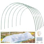 Greenhouse Hoops for Raised Beds, 6 Set 7ft Long DIY Grow Tunnel Garden Hoops for Raised Beds Garden Netting Row Cover, Rust-Free Fiberglass