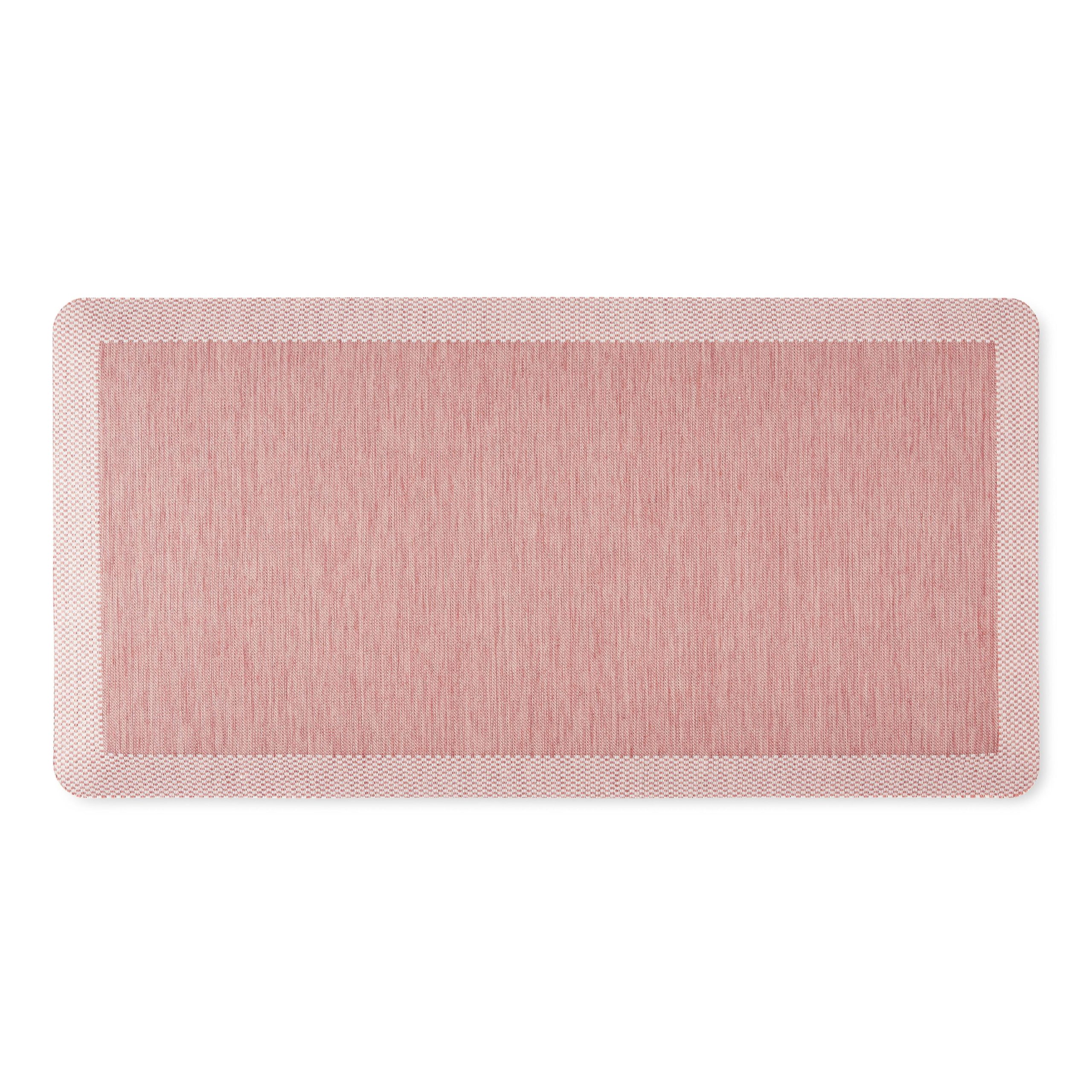 720c1ed3cb0f3e1c7d19dd67c511c214e8c68f5cdb08ec08861a0e04457e6ecf.jpg Martha Stewart Mira Modern Heathered Anti-Fatigue Air-Infused Kitchen Mat, Spice Red, 19.6"x39" - Image 1