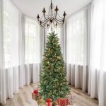 7' Green Douglas Fir Artificial Christmas Tree with 300 Clear Lights