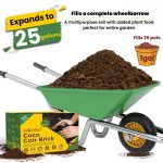 Gro-Med Organic Compressed Coconut Coco Coir Bricks for Plants with NPK Potting Soil, 10 Pcs 650g ea