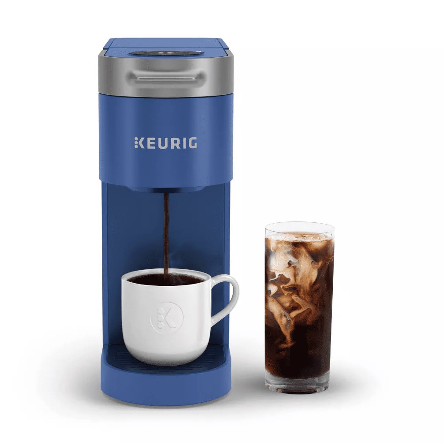 724704dc197b3211afb5a23d93d132803e421da619c871c063aa1d34a5bf6623.jpg Keurig K-Slim + Iced Single-Serve Coffee Maker - Alpine Blue - Image 1