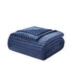 Nestl Cut Plush Fleece Throw Blanket - Super Soft Lightweight Fuzzy Luxury Bed Blanket for Sofa Couch Bed, Twin (66 inch x 90 inch) Navy, Size: 66x90