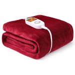 Electric Blanket, Full Body Fast Heated Blanket 50" x 60", Double-Layer Flannel Blanket with 10 Heating Levels, 3-Hour Auto-Off, ETL Certified,