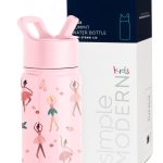Simple Modern Kids Water Bottle with Straw Lid | Insulated Stainless Steel Reusable Tumbler for Toddlers, Girls | Summit Collection | 14oz, Pink