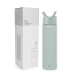 Simple Modern Water Bottle with Straw Lid Vacuum Insulated Stainless Steel Thermos Bottles | Leak Proof Flask | Summit | 22oz, Sea Glass Sage