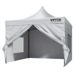 VEVOR 10x10 ft Pop Up Canopy with Removable Sidewalls Instant Canopies Portable Gazebo & Wheeled Bag UV Resistant Waterproof Enclosed Canopy Tent
