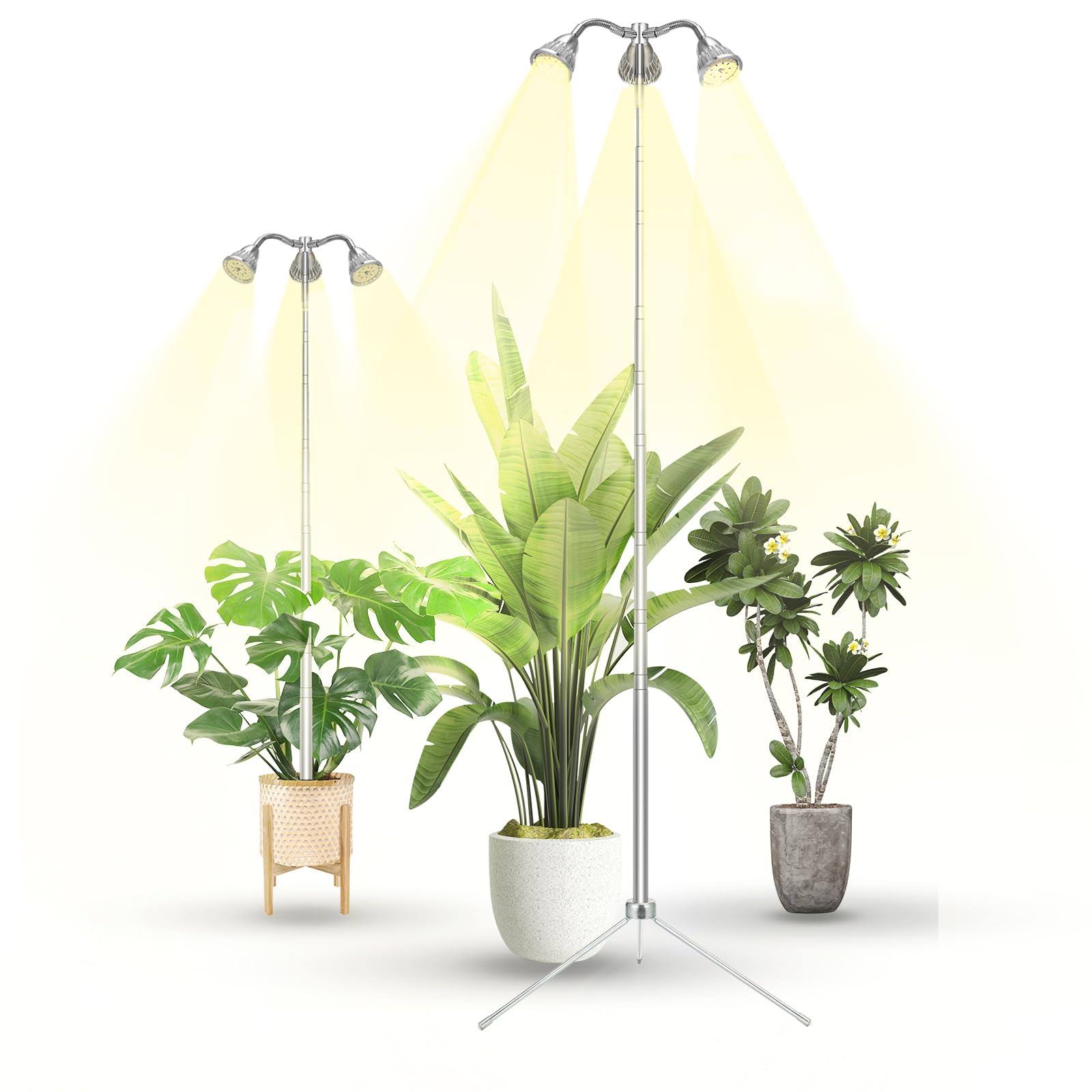 728829128d34125895e9eb54deb97732c7e626a970d5d52f52a2c612c127293c.jpg TAURUSY Grow Lights for Indoor Plants Full Spectrum with Detachable Tripod Stand,Dimmable Brightness Indoor Plant Light with Auto On/Off Timer - Image 1