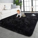TWINNIS Super Soft Shaggy Rugs Fluffy Carpets, 4x5.9 Feet, Indoor Modern Plush Area for Living Room Bedroom Kids Nursery Home Decor, Upgrade
