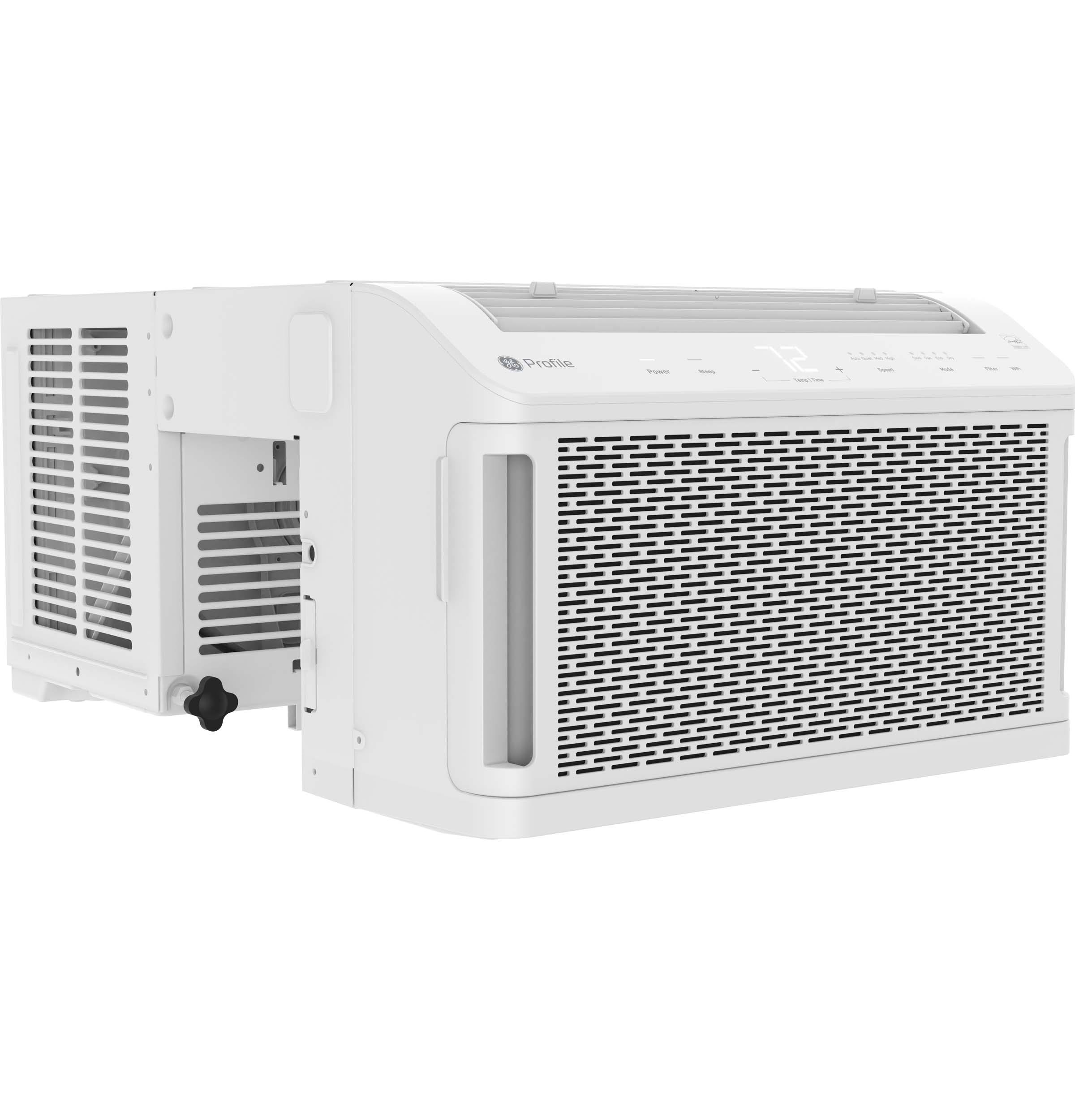 7293a151ae9d7fc4cead0697dac85cd092cd4e1e3e8b34ccb70c8ce9ae369774.jpg GE Profile Clearview 6,100 BTU 115 V White Smart Ultra Quiet Window Air Conditioner - Image 1