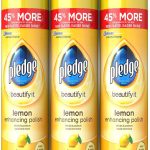 Pledge Lemon Clean Polish Fast & Easy Shine 3/14.2 oz Net WT 42.6 oz
