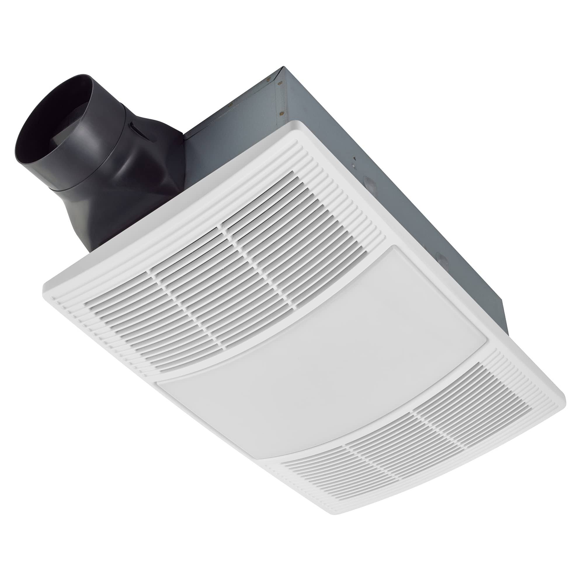 729fd41ec1ba2cc2491ffc61ef362ffc43f73e6664172d45cd86b68d3e54bba0.jpg Broan Powerheat 110 CFM 2.0 Sones Heater Exhaust Fan with CCT LED Lighting - Image 1