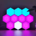Hexoglow Hexagon LED Lights - Premium Set of Hexagon Wall Lights ��6 Pcs�� Remote Control and Touch Sensitivity, RGB Lighting, Aesthetic Room Decor,