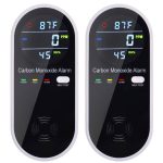 3 in 1 Carbon Monoxide Detector, KH Alert Portable Carbon Monoxide Detectors for Travel, Plug in Carbon Monoxide Detector with Temperature Humidity