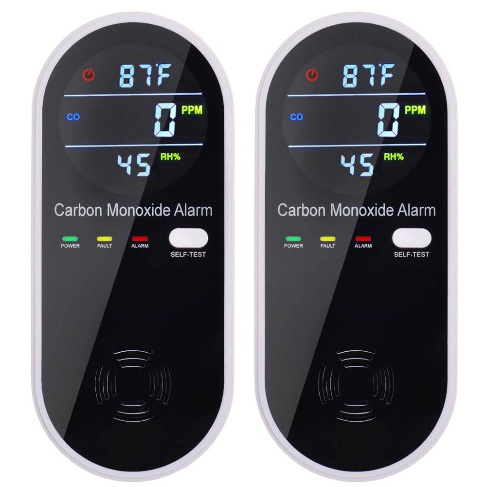 730c43b5f85953aceeae7626f5462e3f5ffb996982c2db339320a8d85ebe8ed4.jpg 3 in 1 Carbon Monoxide Detector, KH Alert Portable Carbon Monoxide Detectors for Travel, Plug in Carbon Monoxide Detector with Temperature Humidity - Image 1