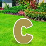 Gold Letter Corrugated Plastic Yard Sign, 24in Birthday Party