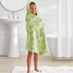 Your Zone Kids Green Dinosaur Cotton Hooded Towel