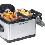 Elite Gourmet EDF-401T Electric Immersion Deep Fryer 3-Baskets, 1700-Watt, Timer Control, Adjustable Temperature, Lid with Viewing Window and Odor