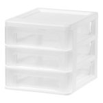 Iris USA Tabletop Storage Drawers - Clear - 6.75 x 8.38 x 6.88 in