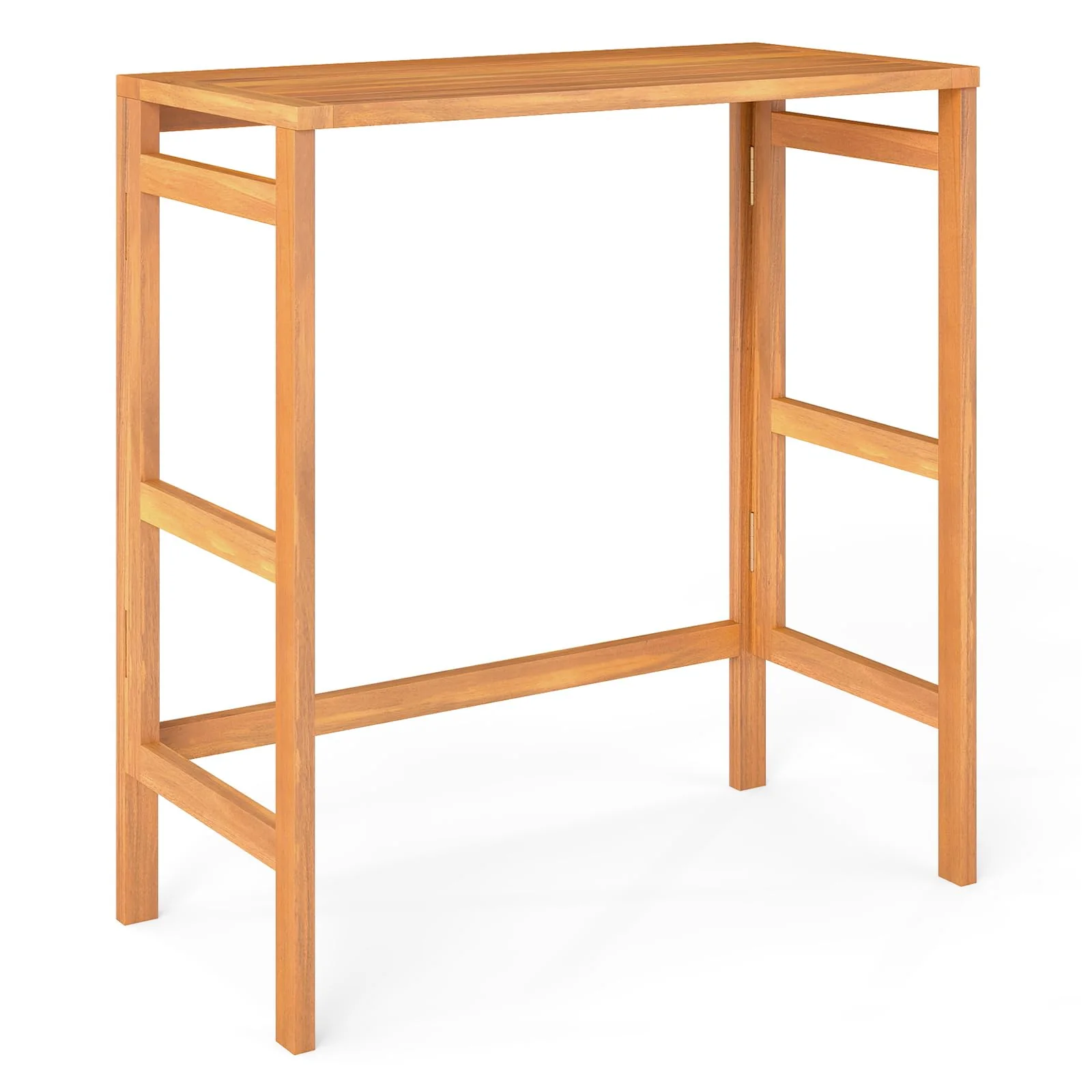 7356c9ea9ee2edd6ef32ea3f34fe90d0f7e6e2f58c451ad637407110d1ea5303.webp Tangkula Patio Rectangle Counter Height Pub Table with Slatted Tabletop - Image 1