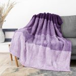 PAVILIA Fluffy Sherpa Throw Blanket Ombre | Gradient Plush, Soft, Fuzzy, Decorative Accent Throw Blanket for Couch Sofa Bed | Cozy Warm Decorative