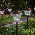 Energizer Stainless Steel Solar LED Path Stake Light (Bronze, 8 Pack)