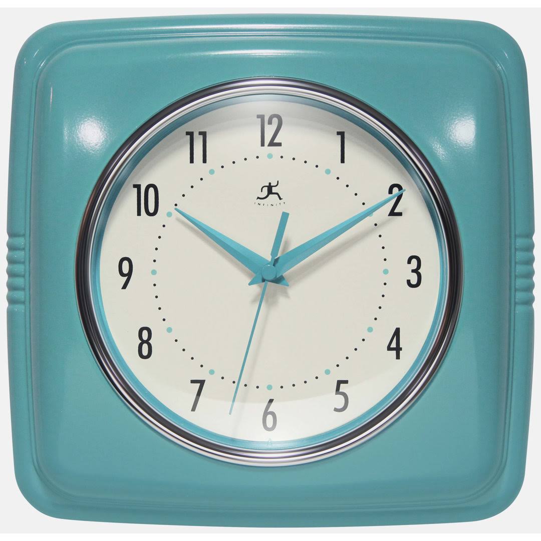 73a4bbcf7304f57b798cd297dd90c7b41af321bfaad72ed02f9c54ec0b21fa86.jpg Orrwell Square Wall Clock Color: Turquoise - Image 1