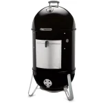 Weber 22 in Smokey Mountain Cooker Smoker in Black with Cover and Built - in Thermometer
