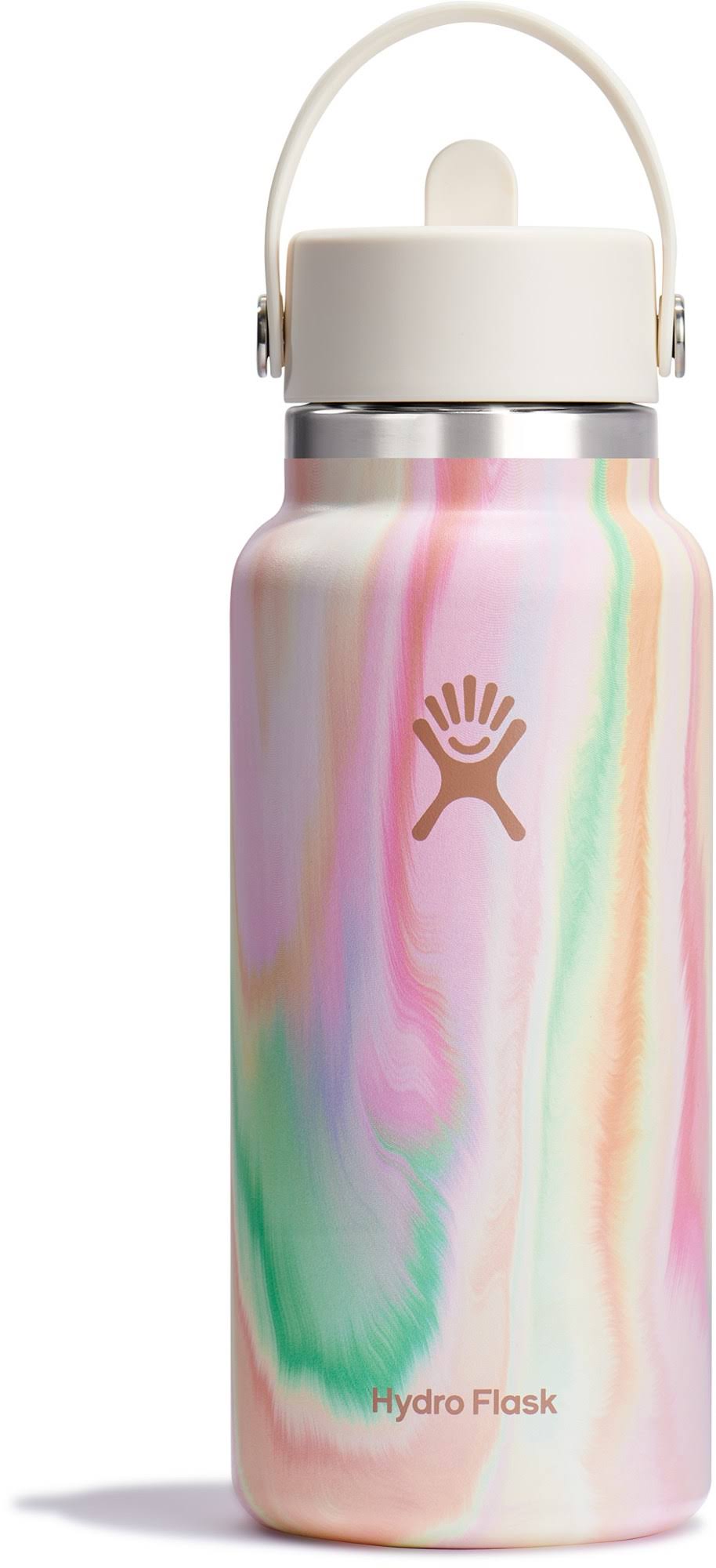 73dbc03ddc2e48fac941e4bb61ac0b4e2ae316309726e9e42a1bef4d2c894a9b.jpg Hydro Flask 32oz Wide Mouth Flex Straw Cap Water Bottle | Sugar Rush - Image 1