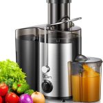 Qcen Juicer Machine, 500W Centrifugal Juicer Extractor with Wide Mouth 3�� Feed Chute for Fruit Vegetable, Easy to Clean, Stainless St