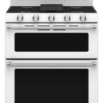 KitchenAid 30" White GAS Double Oven Convection Range