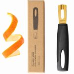 A Bar Above Premium Quality Channel Knife - Stainless Steel Bar Tool - Garnish for Cocktail Mixers - Lemon Zester & Fruit Peeler - Professional