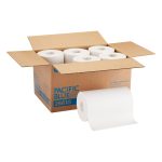 Georgia Pacific Hardwound Paper Towel Roll, Nonperforated, 9" x 400 ft, White, 6 Rolls/Carton