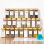 FavorFlavor 24 Pcs Spice Jars with Label, 4.3oz Thickened Glass Seasoning Jars with Bamboo Lids, Airtight Sealing Seasoning Bottles with Silicone
