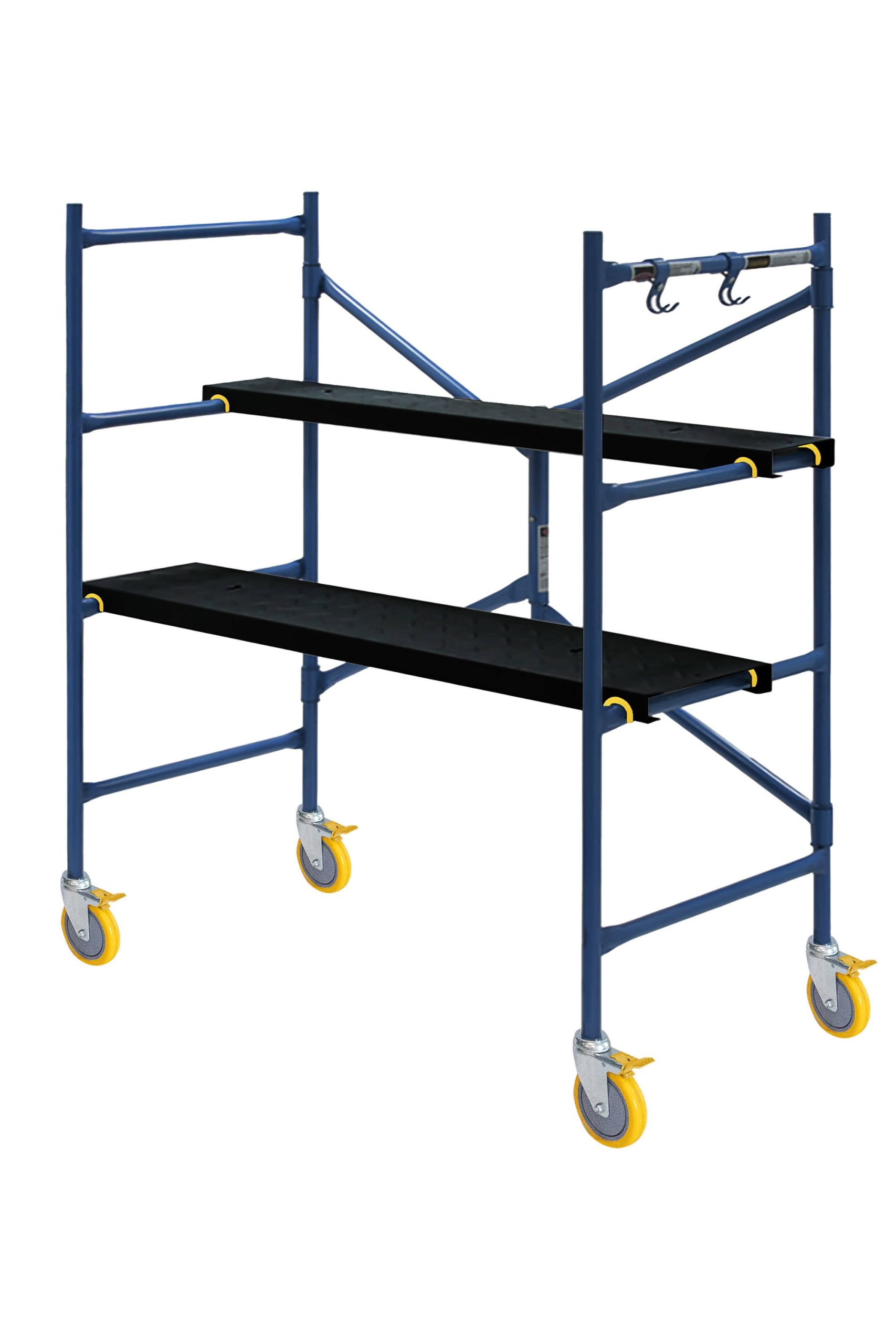 743ac75c7addc7065e7d85953a567505e10c18bb207d057d0a1f7736800b1891.jpg Werner Steel Adjustable Rolling Scaffold with 500-lb Capacity NPS-48. - Image 1