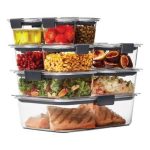 Rubbermaid Brilliance 22-Piece Food Storage Container Set, Clear