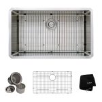 Kraus KHU100-32 32-Inch 16 Gauge Undermount Single Bowl Stainless Steel Kitchen Sink